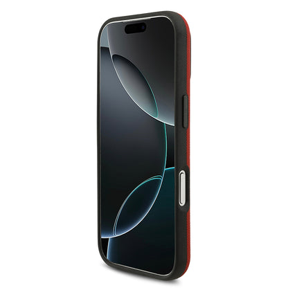 iPhone 17 Pro Kılıf BMW Orjinal Lisanslı M-safe Şarj Özellikli Metal Logolu Delikli M Dizayn Deri Kapak