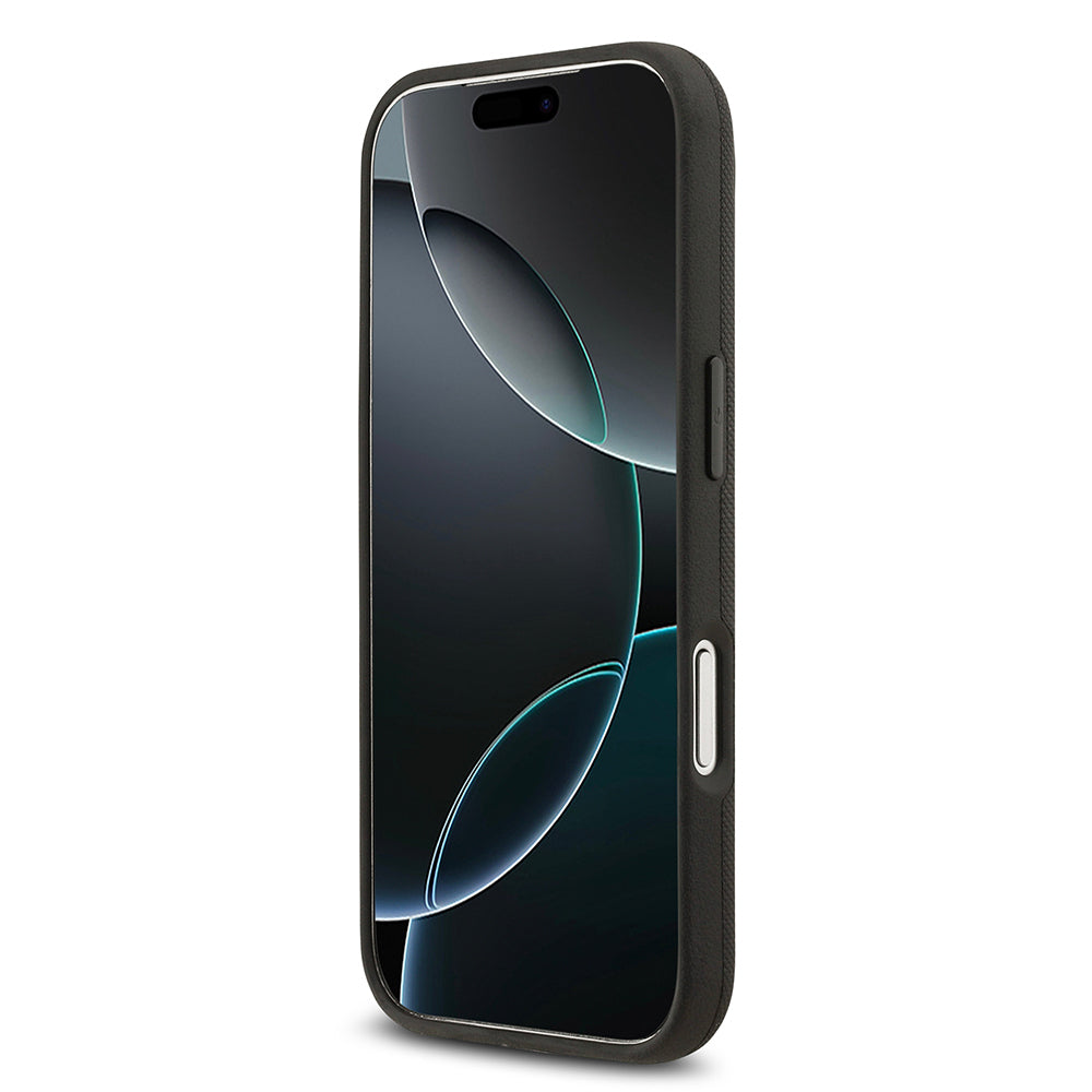 iPhone 17 Pro Kılıf BMW Orjinal Lisanslı M-safe Şarj Özellikli Metal Logolu Delikli M Dizayn Deri Kapak