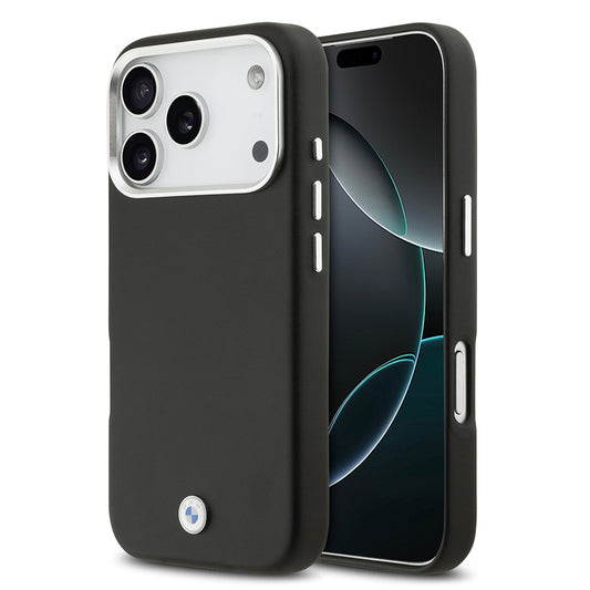 iPhone 17 Pro Kılıf BMW Orjinal Lisanslı M-safe Şarj Özellikli Metal Logolu Tam Kaplama Deri Kapak