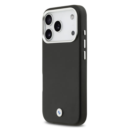 iPhone 17 Pro Kılıf BMW Orjinal Lisanslı M-safe Şarj Özellikli Metal Logolu Tam Kaplama Deri Kapak