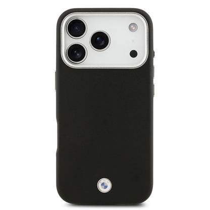 iPhone 17 Pro Kılıf BMW Orjinal Lisanslı M-safe Şarj Özellikli Metal Logolu Tam Kaplama Deri Kapak