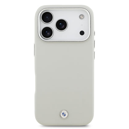 iPhone 17 Pro Kılıf BMW Orjinal Lisanslı M-safe Şarj Özellikli Metal Logolu Tam Kaplama Deri Kapak