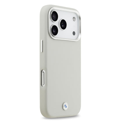 iPhone 17 Pro Kılıf BMW Orjinal Lisanslı M-safe Şarj Özellikli Metal Logolu Tam Kaplama Deri Kapak