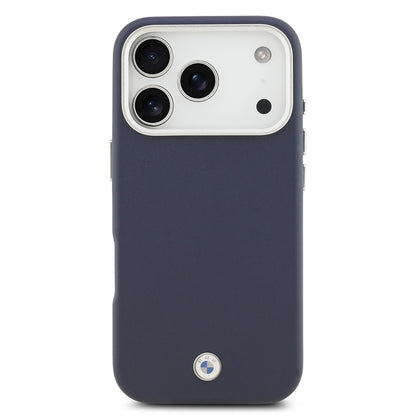 iPhone 17 Pro Kılıf BMW Orjinal Lisanslı M-safe Şarj Özellikli Metal Logolu Tam Kaplama Deri Kapak