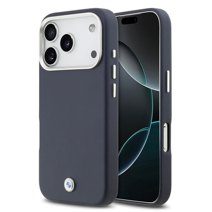 iPhone 17 Pro Kılıf BMW Orjinal Lisanslı M-safe Şarj Özellikli Metal Logolu Tam Kaplama Deri Kapak