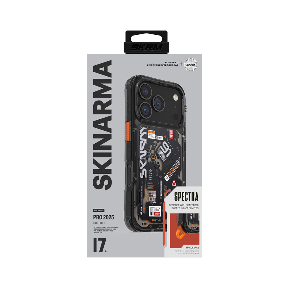 iPhone 17 Pro Kılıf Desenli Airbag Tasarımlı Skinarma Spectra Kapak