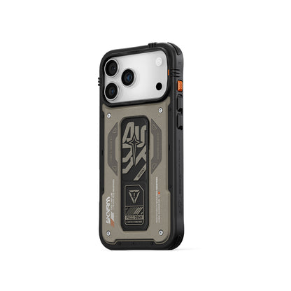 iPhone 17 Pro Kılıf Desenli Airbag Tasarımlı Standlı Skinarma Aegis Kapak