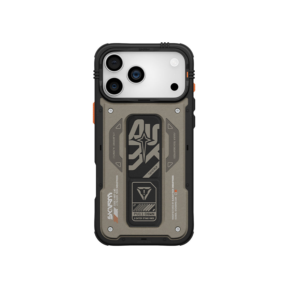 iPhone 17 Pro Kılıf Desenli Airbag Tasarımlı Standlı Skinarma Aegis Kapak