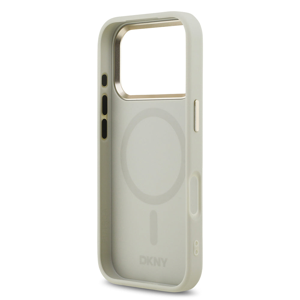 iPhone 17 Pro Kılıf DKNY Orjinal Lisanslı M-safe Şarj Özellikli 3D Yazılı Checkered Pattern Kapak