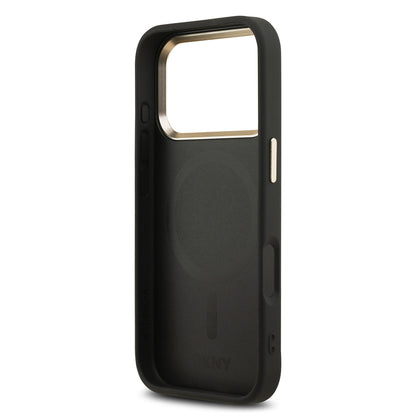 iPhone 17 Pro Kılıf DKNY Orjinal Lisanslı M-safe Şarj Özellikli 3D Yazılı Checkered Pattern Kapak