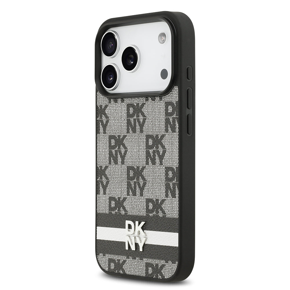 iPhone 17 Pro Kılıf DKNY Orjinal Lisanslı M-safe Şarj Özellikli 3D Yazılı Metal Logolu Kapak
