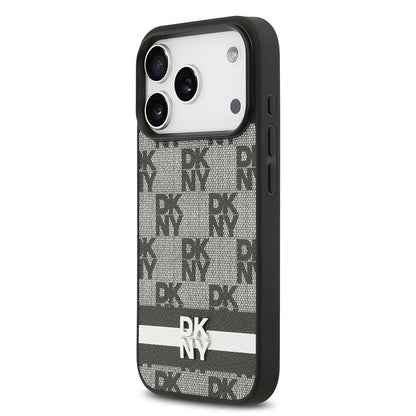 iPhone 17 Pro Kılıf DKNY Orjinal Lisanslı M-safe Şarj Özellikli 3D Yazılı Metal Logolu Kapak