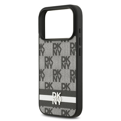 iPhone 17 Pro Kılıf DKNY Orjinal Lisanslı M-safe Şarj Özellikli 3D Yazılı Metal Logolu Kapak