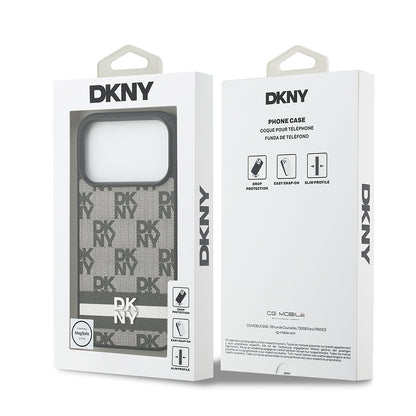 iPhone 17 Pro Kılıf DKNY Orjinal Lisanslı M-safe Şarj Özellikli 3D Yazılı Metal Logolu Kapak