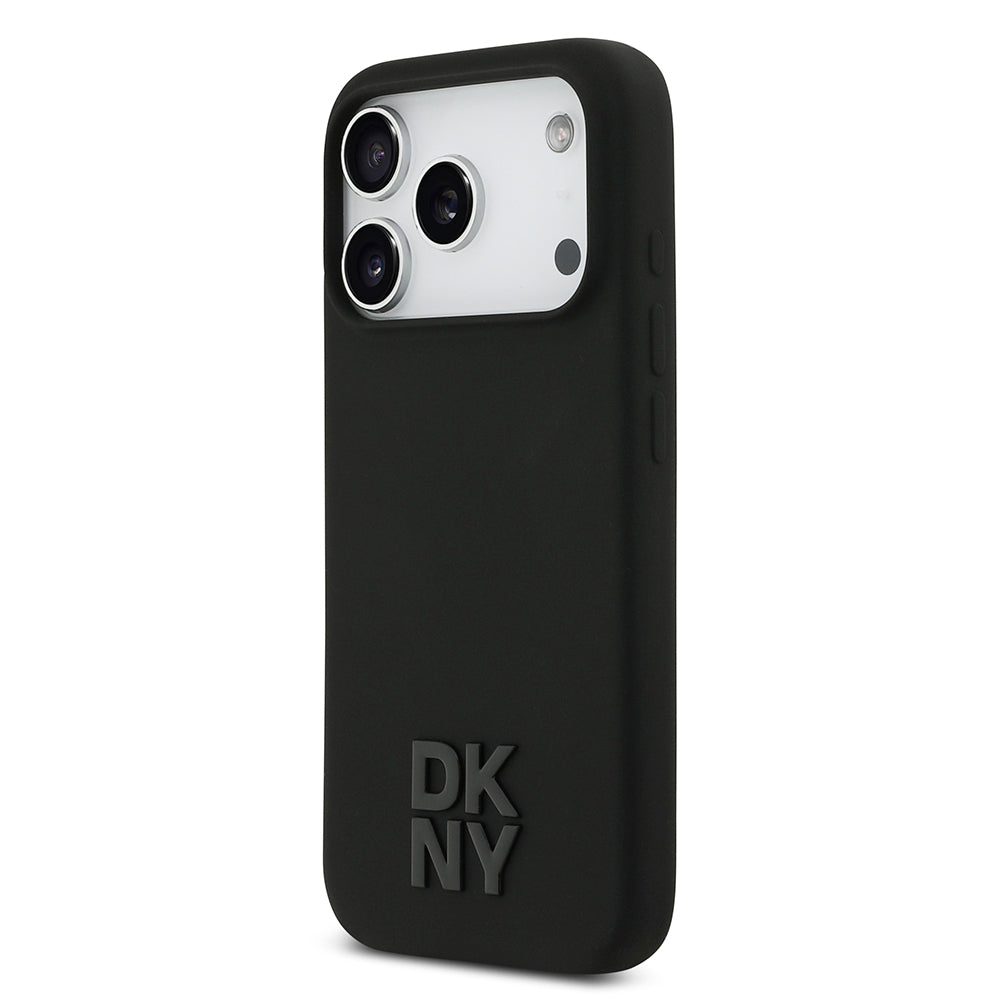 iPhone 17 Pro Kılıf DKNY Orjinal Lisanslı M-safe Şarj Özellikli Metal Logolu Silikon Kapak