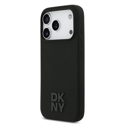 iPhone 17 Pro Kılıf DKNY Orjinal Lisanslı M-safe Şarj Özellikli Metal Logolu Silikon Kapak