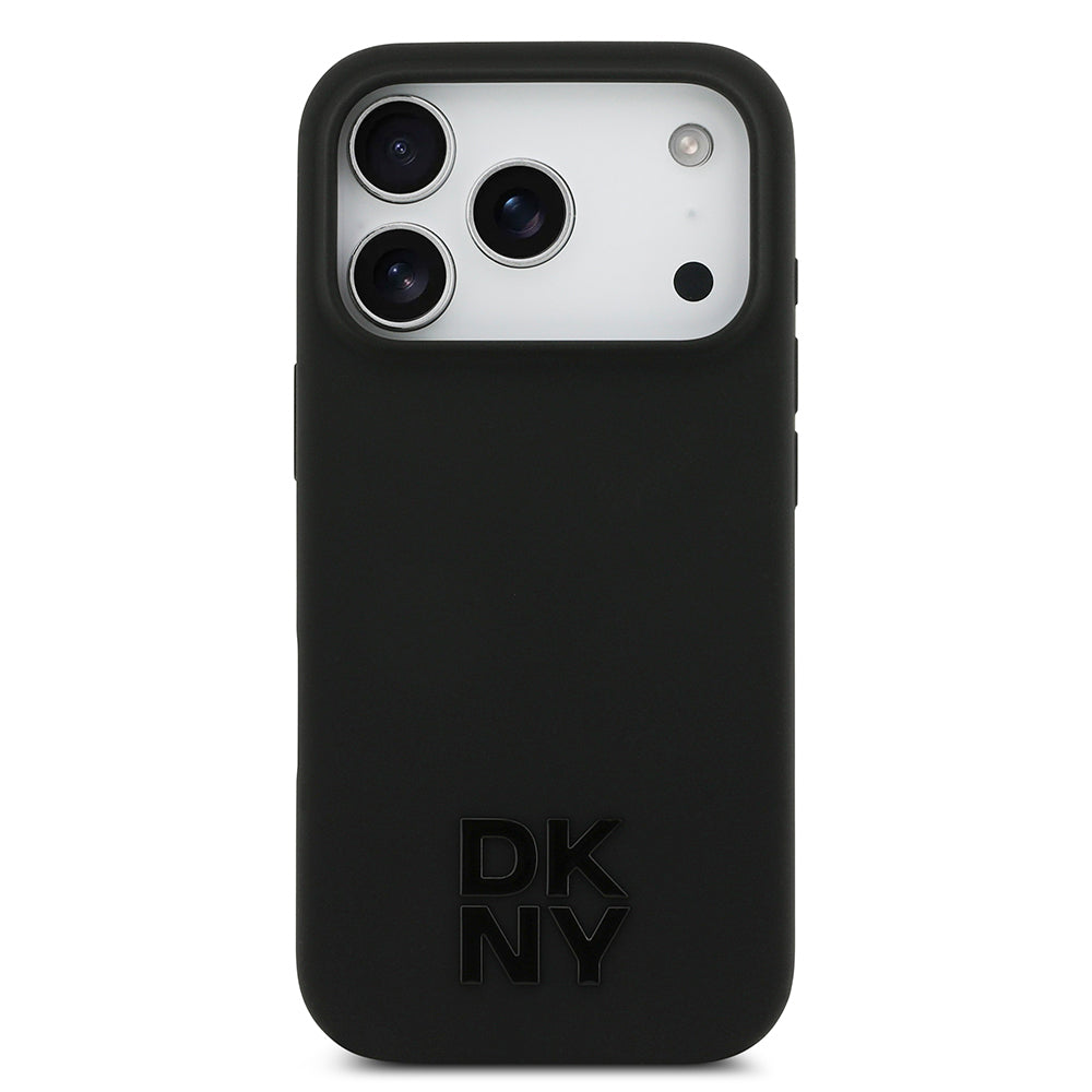 iPhone 17 Pro Kılıf DKNY Orjinal Lisanslı M-safe Şarj Özellikli Metal Logolu Silikon Kapak