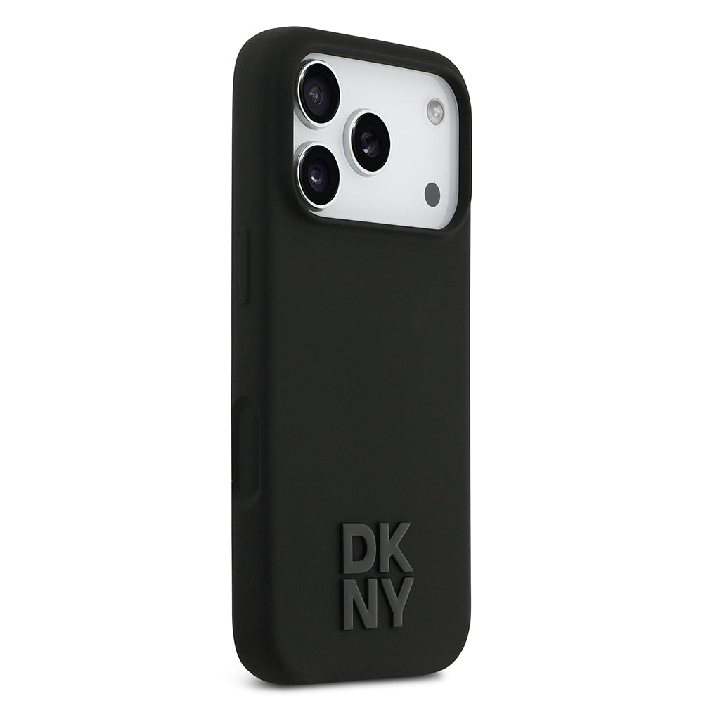 iPhone 17 Pro Kılıf DKNY Orjinal Lisanslı M-safe Şarj Özellikli Metal Logolu Silikon Kapak