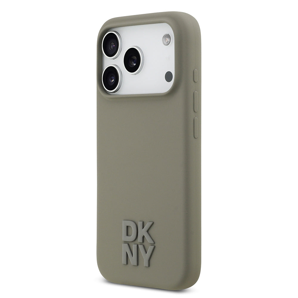 iPhone 17 Pro Kılıf DKNY Orjinal Lisanslı M-safe Şarj Özellikli Metal Logolu Silikon Kapak