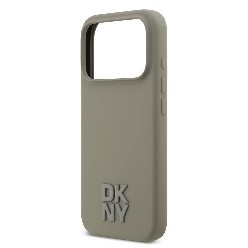 iPhone 17 Pro Kılıf DKNY Orjinal Lisanslı M-safe Şarj Özellikli Metal Logolu Silikon Kapak