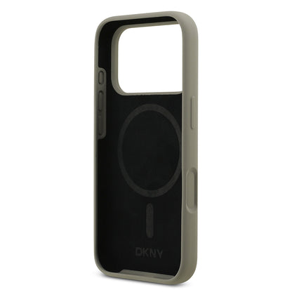 iPhone 17 Pro Kılıf DKNY Orjinal Lisanslı M-safe Şarj Özellikli Metal Logolu Silikon Kapak