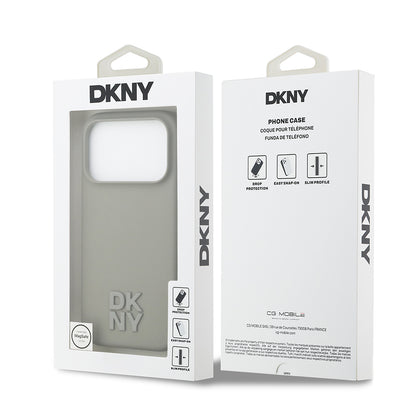 iPhone 17 Pro Kılıf DKNY Orjinal Lisanslı M-safe Şarj Özellikli Metal Logolu Silikon Kapak