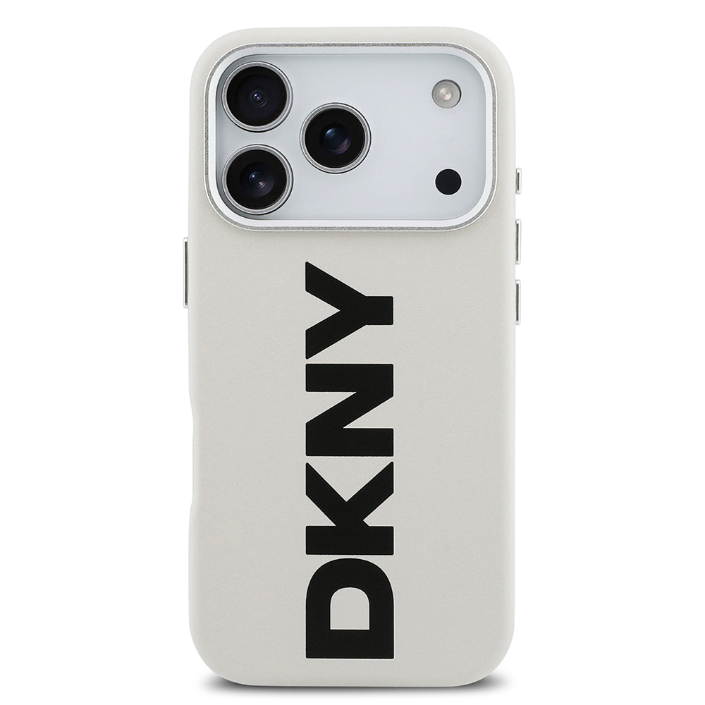iPhone 17 Pro Kılıf DKNY Orjinal Lisanslı M-safe Şarj Özellikli PU Büyük Dikey Logolu Kapak