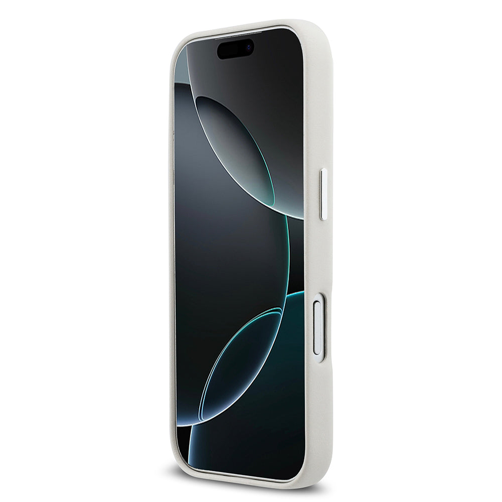 iPhone 17 Pro Kılıf DKNY Orjinal Lisanslı M-safe Şarj Özellikli PU Büyük Dikey Logolu Kapak