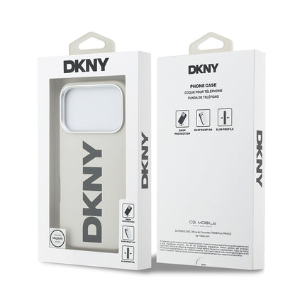 iPhone 17 Pro Kılıf DKNY Orjinal Lisanslı M-safe Şarj Özellikli PU Büyük Dikey Logolu Kapak