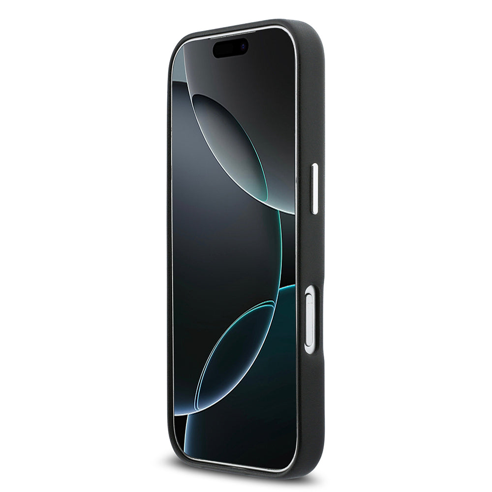 iPhone 17 Pro Kılıf DKNY Orjinal Lisanslı M-safe Şarj Özellikli PU Büyük Dikey Logolu Kapak