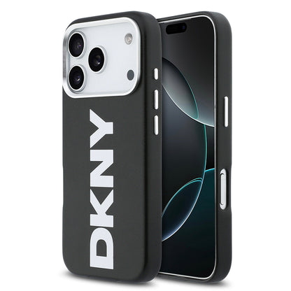 iPhone 17 Pro Kılıf DKNY Orjinal Lisanslı M-safe Şarj Özellikli PU Büyük Dikey Logolu Kapak