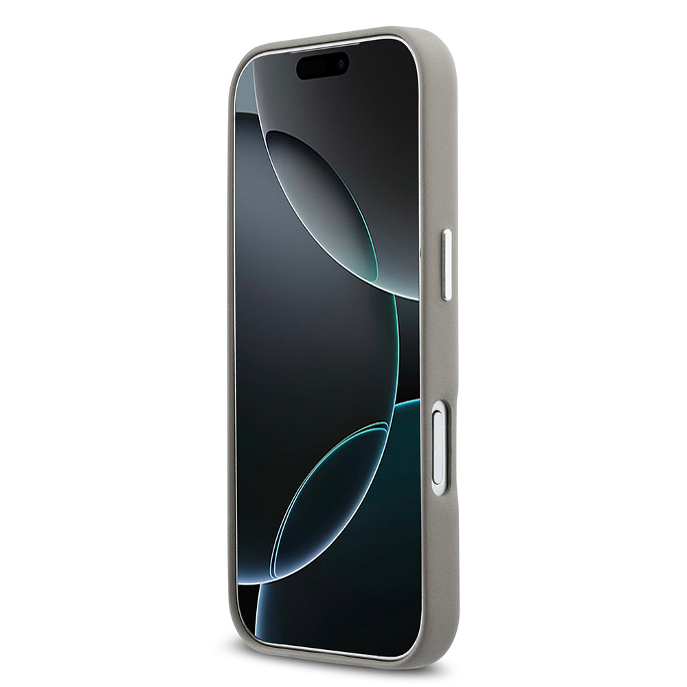 iPhone 17 Pro Kılıf DKNY Orjinal Lisanslı M-safe Şarj Özellikli PU Büyük Dikey Logolu Kapak