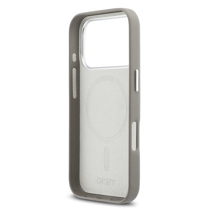 iPhone 17 Pro Kılıf DKNY Orjinal Lisanslı M-safe Şarj Özellikli PU Büyük Dikey Logolu Kapak