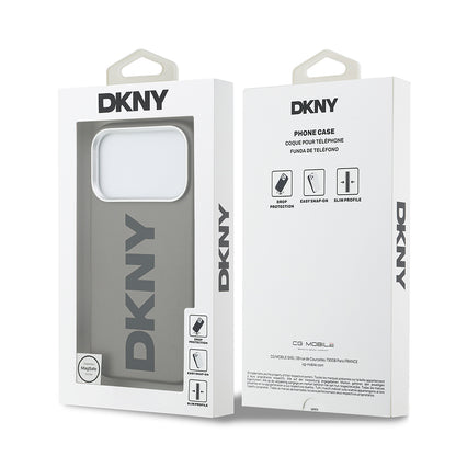 iPhone 17 Pro Kılıf DKNY Orjinal Lisanslı M-safe Şarj Özellikli PU Büyük Dikey Logolu Kapak