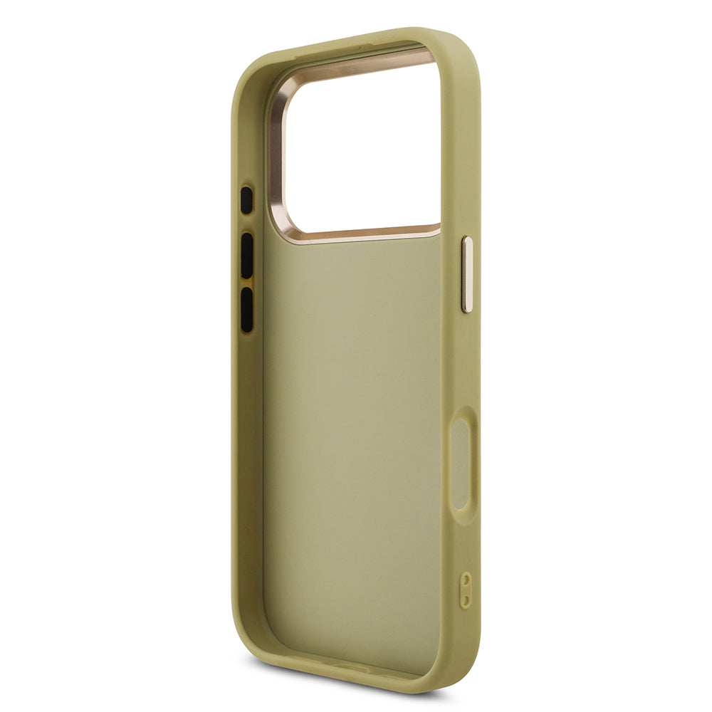 iPhone 17 Pro Kılıf Guess Orjinal Lisanslı 4G Büyük Metal Kamera Çerçeveli ve Logolu Glitter Kapak