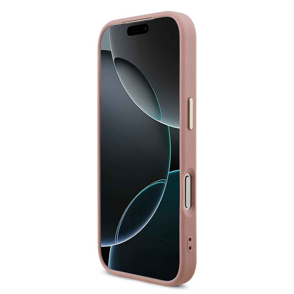 iPhone 17 Pro Kılıf Guess Orjinal Lisanslı 4G Büyük Metal Kamera Çerçeveli ve Logolu Glitter Kapak