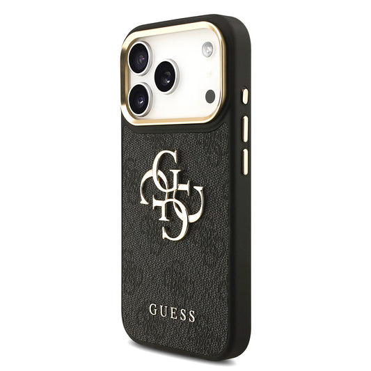 iPhone 17 Pro Kılıf Guess Orjinal Lisanslı 4G Büyük Metal Logolu Kalın Askılı Kapak