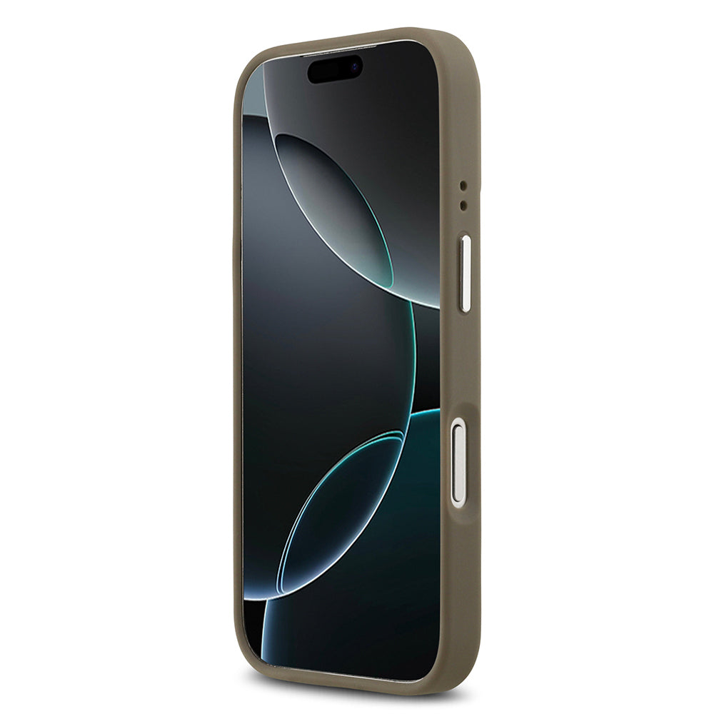 iPhone 17 Pro Kılıf Guess Orjinal Lisanslı Grained 4G Metal Büyük Logolu Kapak