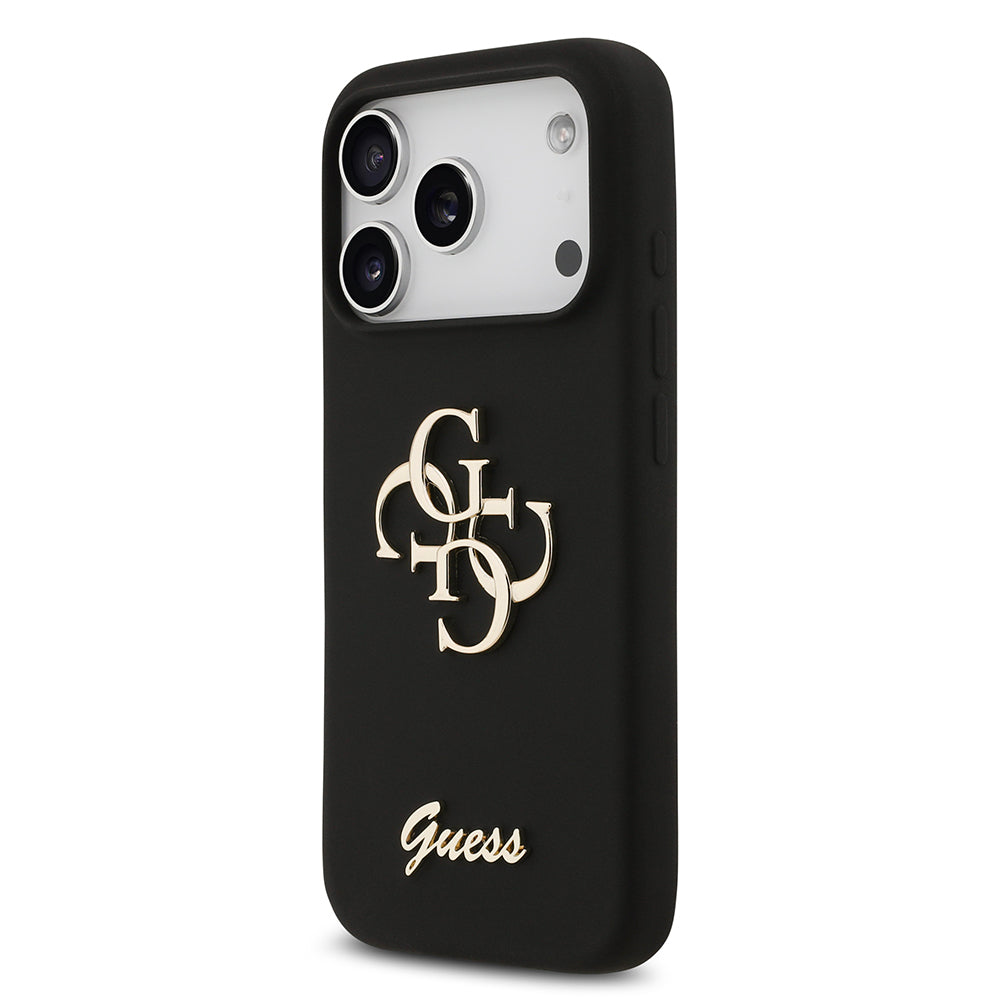 iPhone 17 Pro Kılıf Guess Orjinal Lisanslı Grained Yazı Logolu Kapak