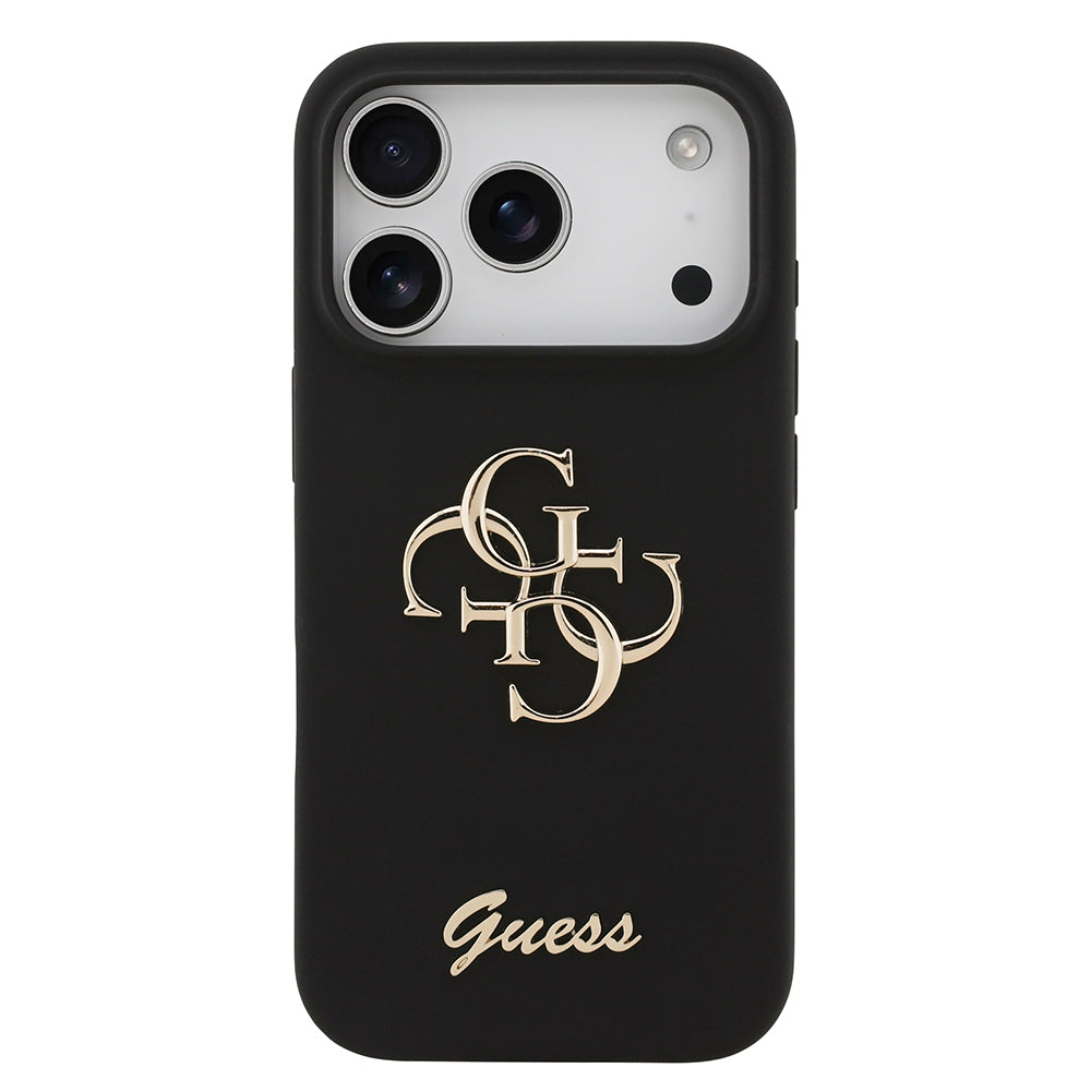 iPhone 17 Pro Kılıf Guess Orjinal Lisanslı Grained Yazı Logolu Kapak