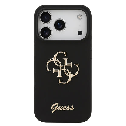 iPhone 17 Pro Kılıf Guess Orjinal Lisanslı Grained Yazı Logolu Kapak