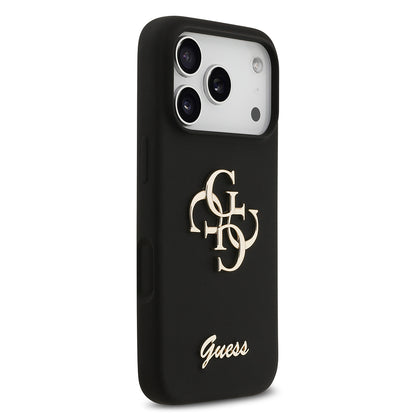 iPhone 17 Pro Kılıf Guess Orjinal Lisanslı Grained Yazı Logolu Kapak