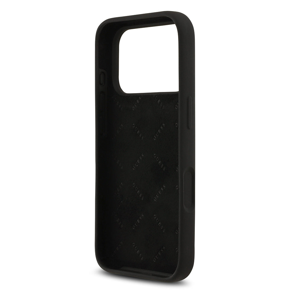 iPhone 17 Pro Kılıf Guess Orjinal Lisanslı Grained Yazı Logolu Kapak