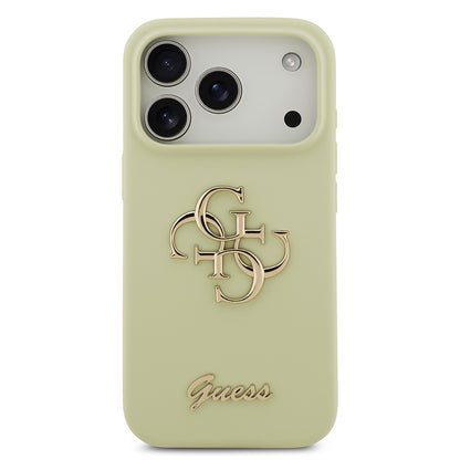 iPhone 17 Pro Kılıf Guess Orjinal Lisanslı Grained Yazı Logolu Kapak