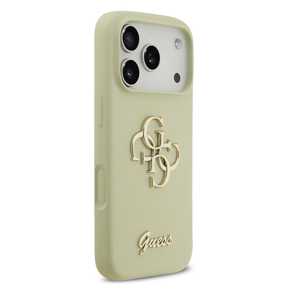 iPhone 17 Pro Kılıf Guess Orjinal Lisanslı Grained Yazı Logolu Kapak
