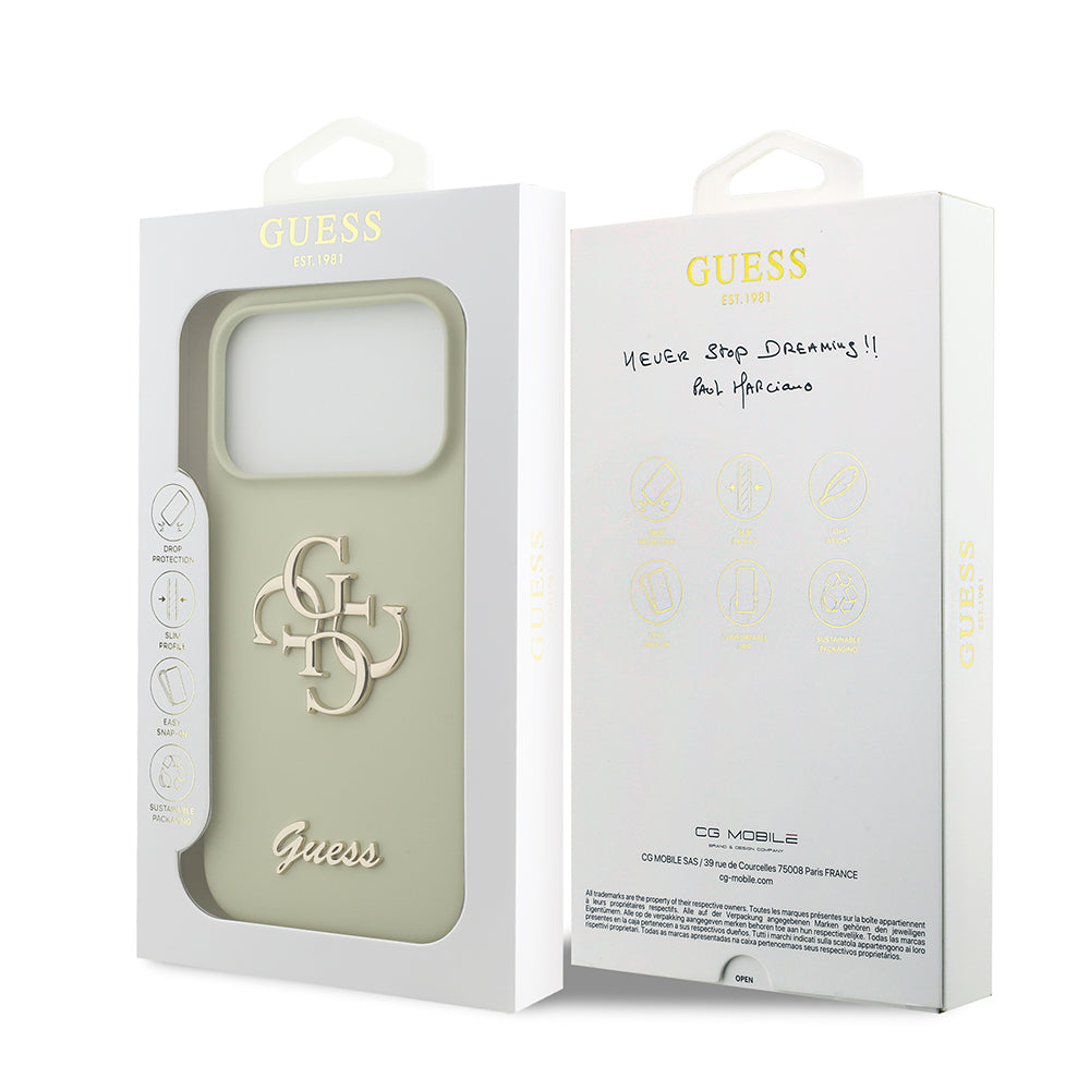 iPhone 17 Pro Kılıf Guess Orjinal Lisanslı Grained Yazı Logolu Kapak