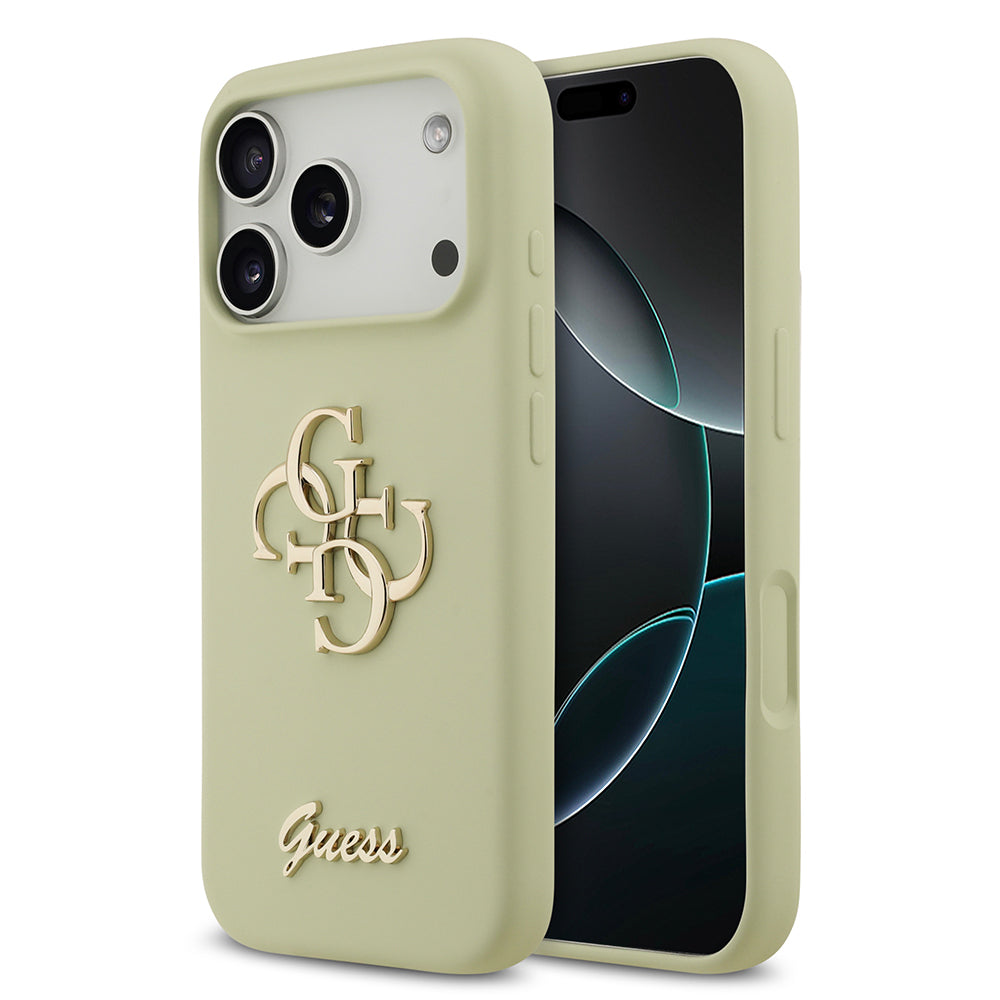 iPhone 17 Pro Kılıf Guess Orjinal Lisanslı Grained Yazı Logolu Kapak