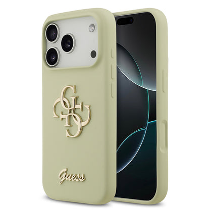 iPhone 17 Pro Kılıf Guess Orjinal Lisanslı Grained Yazı Logolu Kapak