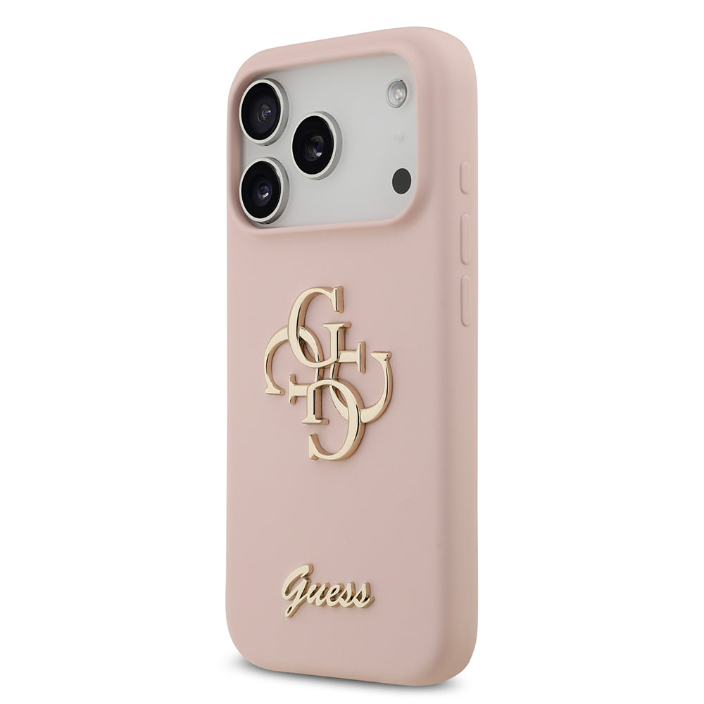 iPhone 17 Pro Kılıf Guess Orjinal Lisanslı Grained Yazı Logolu Kapak