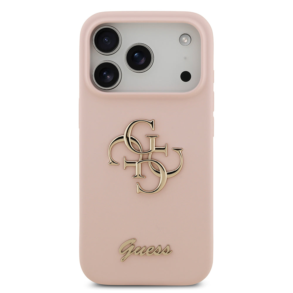 iPhone 17 Pro Kılıf Guess Orjinal Lisanslı Grained Yazı Logolu Kapak